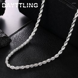 Chains Silver Colour 2MM 16/18/20/22/24/26/28/30 Inch Rope Chain Necklace For Men Women Fashion Jewellery GiftsChains Godl22