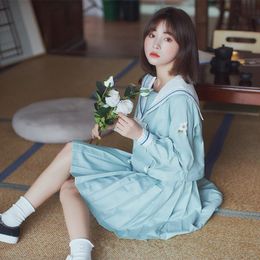 Clothing Sets Orthodox JK Uniform Skirt Genuine Sailor Suit Japanese Summer College Style Graduation Po Student Class School UniforClothing