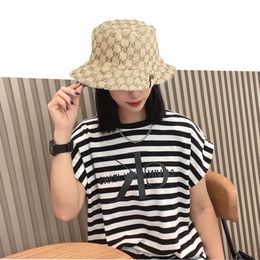 Fashion double-sided bucket hat forwomens designer wide brim hats full letter printed rainbow outdoor caps cowboy mens fisherman cap casual fashion accessories