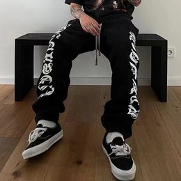 Side Lettering Limited Casual Long Sweat Pants Joggers Trousers Men Women Hip Hop Streetwear MG220233