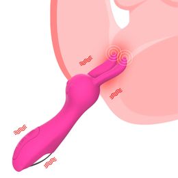 G-spot Masturbator Vibrator Rabbit Ear AV Stick Adult sexy Toys for Woman Products Machine Dildo