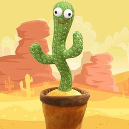 32Cm Dancing Cactus Toys Electronic Shake Dancing Toys With Dong Plush Cute Dancing Cactus Early Youth Education Toys J220729