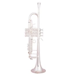 Bb Trumpet Sliver Plated Musical instrument Professional With Case