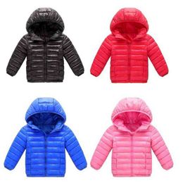Boys Down Jackets 2019 Autumn Winter Jacket For Girls Jacket Children Candy Color Keep Warm Outerwear Jacket Children Clothing J220718