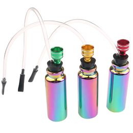 Smoking hookah Pipe Cross border metal Aluminium ice blue Colourful glass Philtre pipe detachable cleaning small water