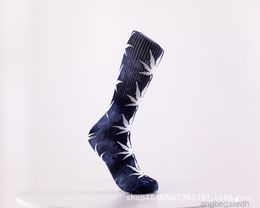 2022 New Tie Dye Men's Sports Socks Fashion High Top Women's Cotton Socks Street Fashion Colour Sock 8b