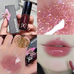 Lip Gloss Black Tube Water-light Mirror Glaze Glitter Tint Lasting Cosmetics Lipstick Lighten Wrinkle Moisturize OilLipLip Wish22