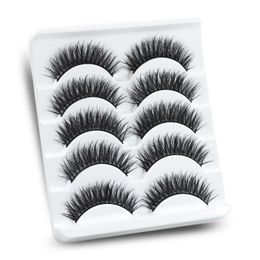 False Eyelashes Pairs Faux Mink Hair Soft Natural Fluffy Lashes Cruelty-free Criss-cross Eyelash Extension Big Eyes MakeupFalse