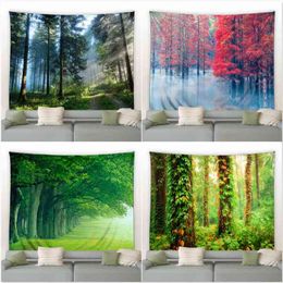 Tapestry Forest Tapestry Beautiful Nature Landscape Psychedelic Wall Hanging La
