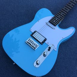 Factory store sky blue Custom Shop chrome-plated Hardware Electric Guitar Guitarra