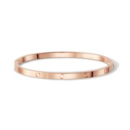 Love bracelet thin copy screw Jewellery designers bangles rose gold Platinum bangles wedding gift Titanium Steel adult 3.65mm bracelets for women trendy B6047417 V3QI