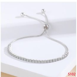 Charm Bracelets 100% S925 Sterling Silver Created Zircon Gemstone Bangle Wedding Bracelet Fine Jewellery Wholesale Drop