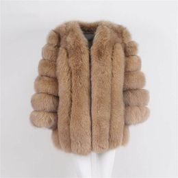 New Medium Long Fake Fur Jacket Women Winter Faux Fur Jackets Woman Warm Artifical Fur Coats Female plus size S4XL T200507