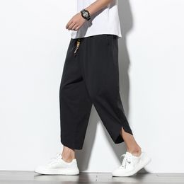 Baggy Cotton Linen Harem Pants Men Hiphop Women Plus Size Wide Leg Trousers Casual Vintage Pants Pantalones Hombre 220816