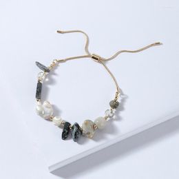 Beaded Strands Summer Trendy Pull Tie Chain Bracelet-Baroque Pearl Shell Natural Stone Bracelets For WomenBeaded BeadedBeaded Lars22