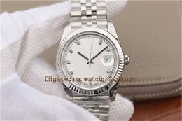 Men Watch Stainless Steel Sapphire Waterproof 126334 Wristwatches white Fully inlaid drill disc Womens Watches