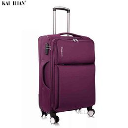 ''''oxford Suitcases Spinner Wheels Cabin Travel Luggage Men Rolling Bags Trolley Big J220708 J220708