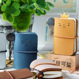 Notepads Handmade Genuine Leather Notebook Mini Travel Journal Vintage Decoration Retro Pendant Little Diary Cute StationeryNotepads