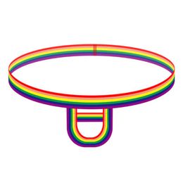 Underpants Briefs For Men Pack Men's Rainbow Underwear Stripes Elasticity Sexy Ring Fashion Gay Stance LargeUnderpants