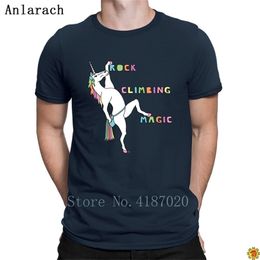 Rock Climbings Magic Unicorn Outline Tshirts Letter Sunlight Stylish Creature T Shirt For Men Casual Gift HipHop Top Crew Neck T200224