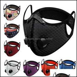 With Breathing Vae Face Masks Activated Carbon Mask Dust And Wind Keep Warm Anti-Static Anti-Scratch Cycling By Drop Delivery 2021 Designer