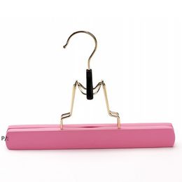 Pant Hangers Hooks Rack Wooden Skirt Trousers Non-slip Wood Collection Slack Hanger Pants Hair Extensions Hanger bysea GCE13821