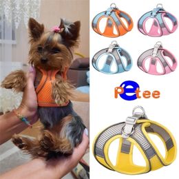 Reflective Pet Harness Dogs Strap With Leash Adjustable Nylon Harness Vest Breathable Collars For Chihuahua Small Large Dogs 220815