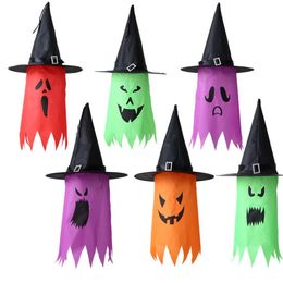 Glowing Halloween Decoration Holiday LED Lighting Hat Can Be Worn On The Head Or As A Pendant Witch Hats Garden el Wedding Decor SN4709