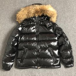 parkas for winter UK - Raccoon fur coat zipper black winter british style men down jacket hood classic keep warm Thick Parka Men's S-XXXL239O Fur collar