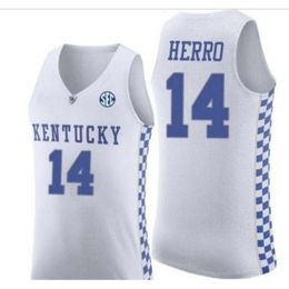Chen37 Custom Men Youth women Kentucky Wildcats Tyler Herro #14 College Basketball Jersey Size S-6XL or custom any name or number jersey