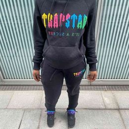 Trapstar London Rainbow Letter Tracksuit Hoodie Men Woman Towel Embroidery Pullover High Quality Hooded Sweatshirts Streetwear