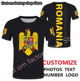 ROMANIA t shirt diy free custom made name number rom T Shirt nation flag ro romana romanian country college print p o clothing 220616