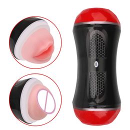 Realistic Vagina Oral Mouth Anal Male Masturbator Silicone Soft Tight Pussy Erotic Adult Toys sexy For Men Masturbation Cup