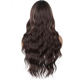 Nxy Wigs Ace Xuchang Long Curly Female Hair s Front Lace Chemical Fibre Headcover 220527
