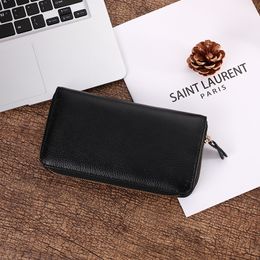 Luxury Design High Quality Bags 2022 Fashionable First Layer Cowhide Organ Card Bag Simple Versatile Men's Long Multi-card Bank Card Set