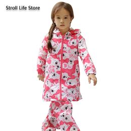 Kids Rain Poncho Raincoat Children Pink Long Rain Coat Jacket Boys Girls Windbreaker Rain Poncho Waterproof Suit Rainwear Gift 201015