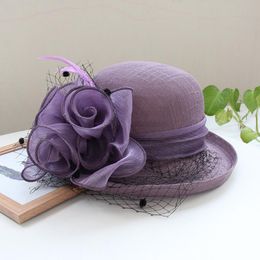 Headpieces Elegant Flower Fascinators Hats For Women Banquet Ladies Formal Wedding Party DanceHeadpieces