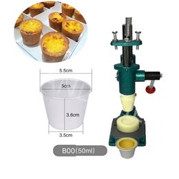Food Processing Equipment Tart Making Machine Manually Grouting cookie pudding Mould Tart Shell Presser tray tower Forming Maker 140ml Pasta Dough Extruder