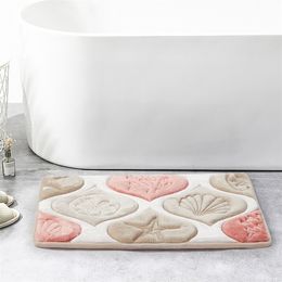 Drymax Latest Memory Foam Bath Mat Super Absorbent Quick Dry Floral Pattern Fashionable Accent Rug Classic Tapis For Living Room 220811