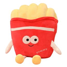 Cm Funny Food Fries Hugs Creative Simulation Stuffed Dolls Duffel Pillow Sleeping for Girls Kids J220704