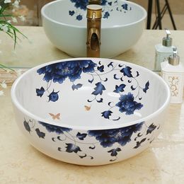 Ceramic Lavobo Round Countertop handmade ceramic wash basins