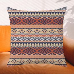 Cushion/Decorative Pillow Ethnic Geometric Brown Throw Cover 45x45cm Bohemian Home Decorative Sofa Cushion Aztec Southwestern CaseCushion/De