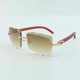 Plain sunglasses 3524020 with original wooden arms and 58mm cut lenses