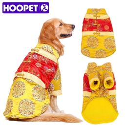 HOOPET Pet Dog Cat Chinese Year Traditional Tang Suit Two Feet Clothes Autumn Winter Cottonpadded Y200330