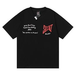 T shirt Hip-Hop Embroidery Tees Printed Men Women Black Tee Oversized T-Shirts