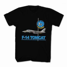 Men's T-Shirts US Navy VF-124 Gunfighters Squadron F-14 Tomcat Fighter T-Shirt. Summer Cotton O-Neck Short Sleeve Mens T Shirt S-3XL