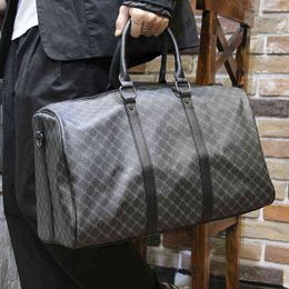 Duffle bags Travel Bag Men's Handbags Fashion Large Capacity Lattice Designer Shoulder Bag Men Waterproof Business Luggage Bag 220626