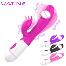 30 Speed Dual Vibration Vagina Clitoris Massager G Spot Dildo Rabbit Vibrator Female Masturbator Erotic sexy Toys For Women