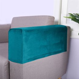 Sofa Armrest Cover Stretch Couch Arm Protectors Removable Armchair Covers Solid Slipcover for Living Room 1 Pair 220615