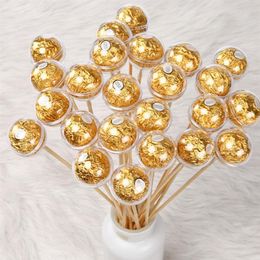 Gift Wrap 100Pcs Acrylic Chocolate Holder Candy Packaging Balls DIY Bouquet Accessories Valentine'S Day Cup BouquetGift